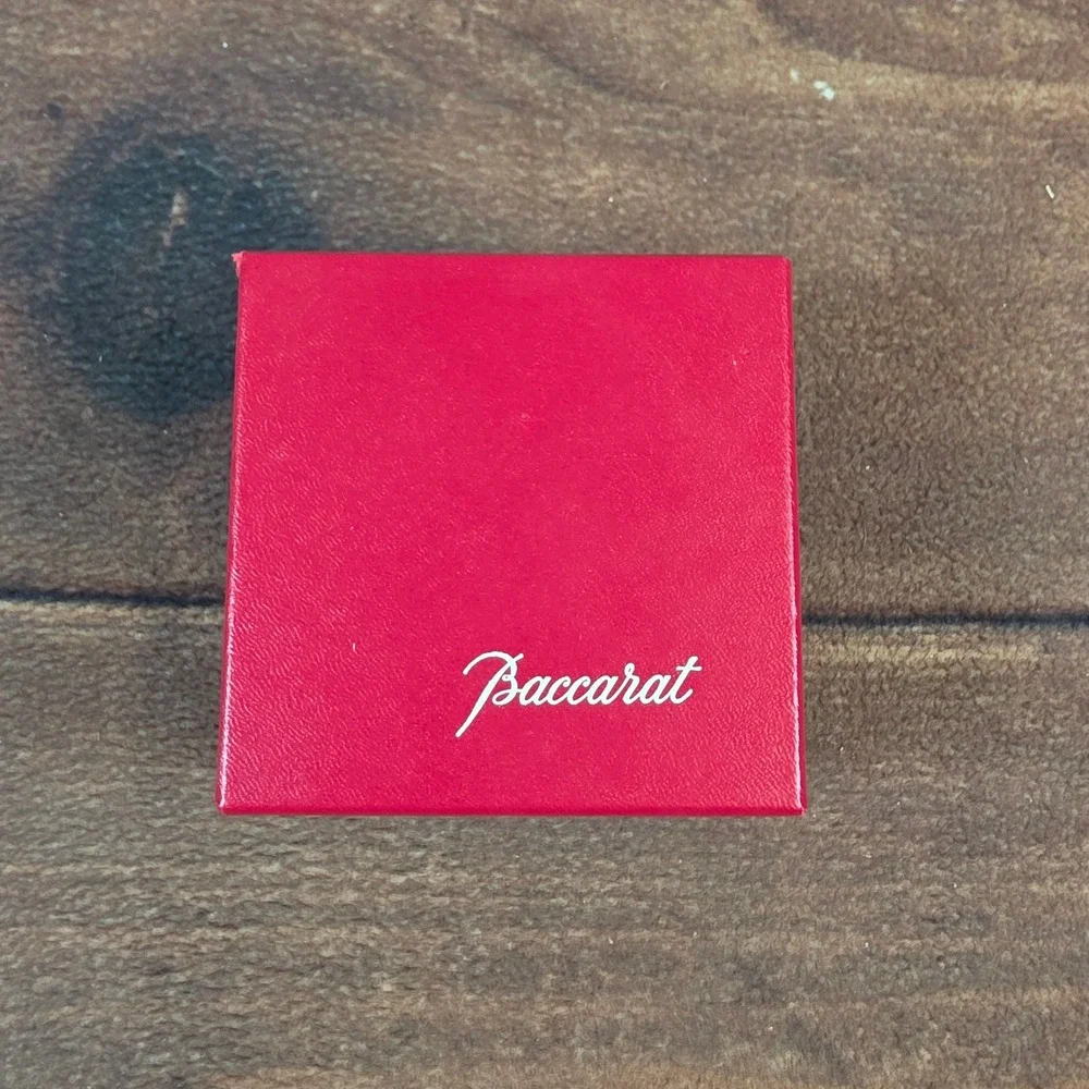 Baccarat Jewelry Box OS Red Good Square Replacement Presentation Case Logo